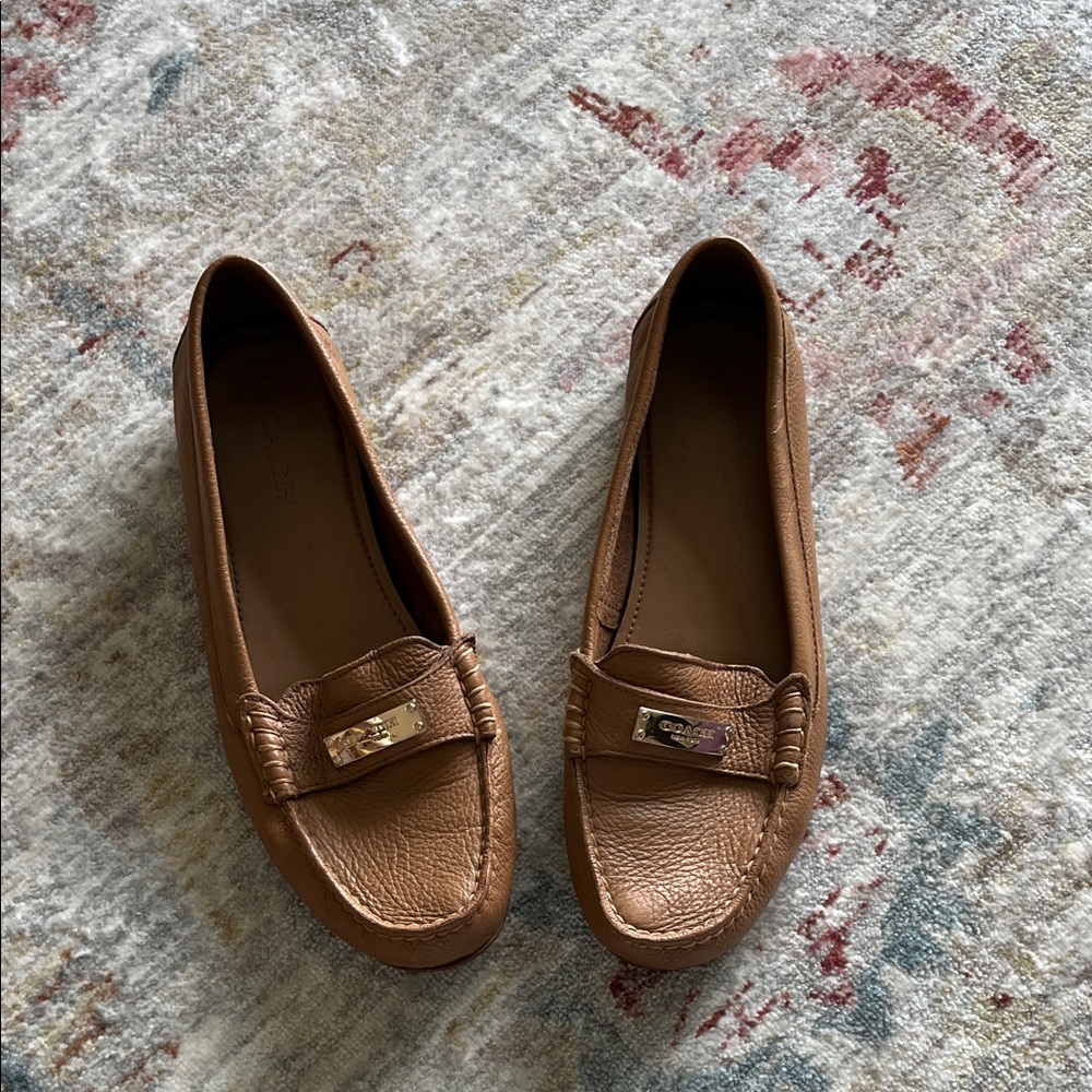 Coach Tan Leather Loafers